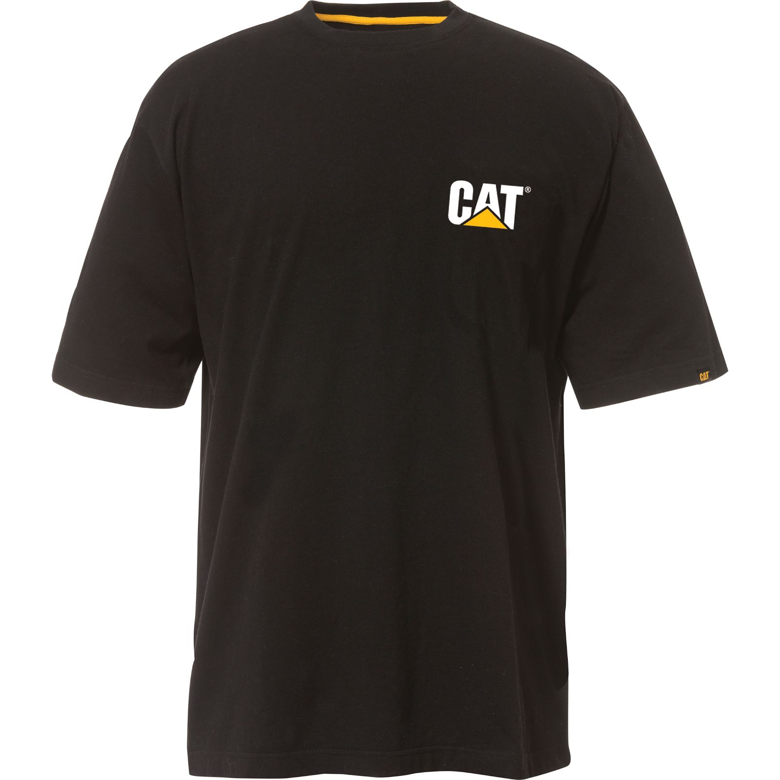 Caterpillar Clothing Online - Caterpillar Trademark Mens T-Shirts Black (403952-IWK)